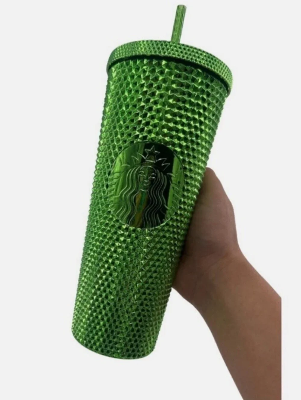 Starbucks Green Studded Reusable Cup with Straw